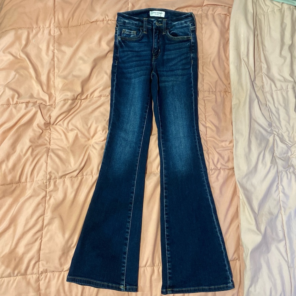 Flying Monkey Dark Blue Flare Jeans